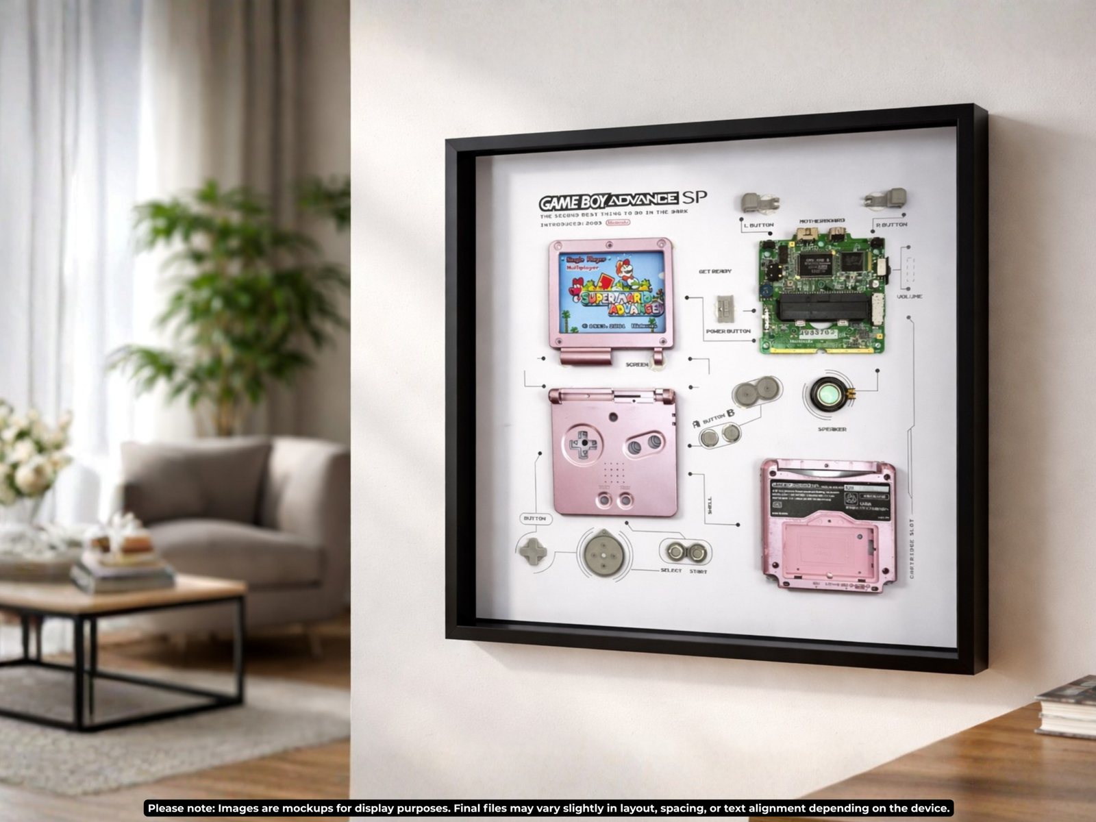 Nintendo Gameboy Advance SP Teardown Template